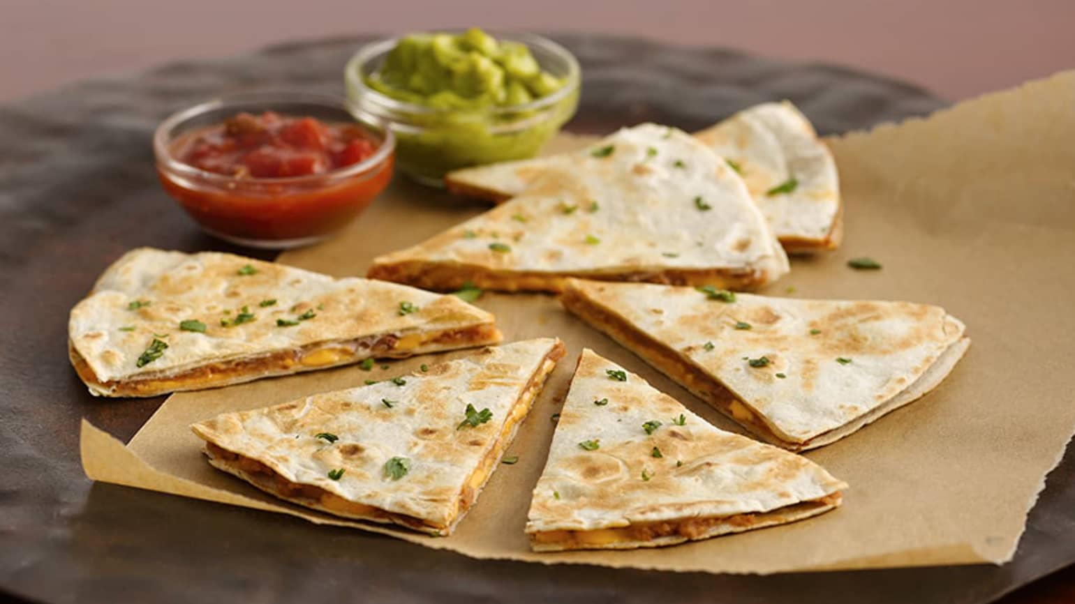 Quesadillas Aux Haricots Et Au Fromages